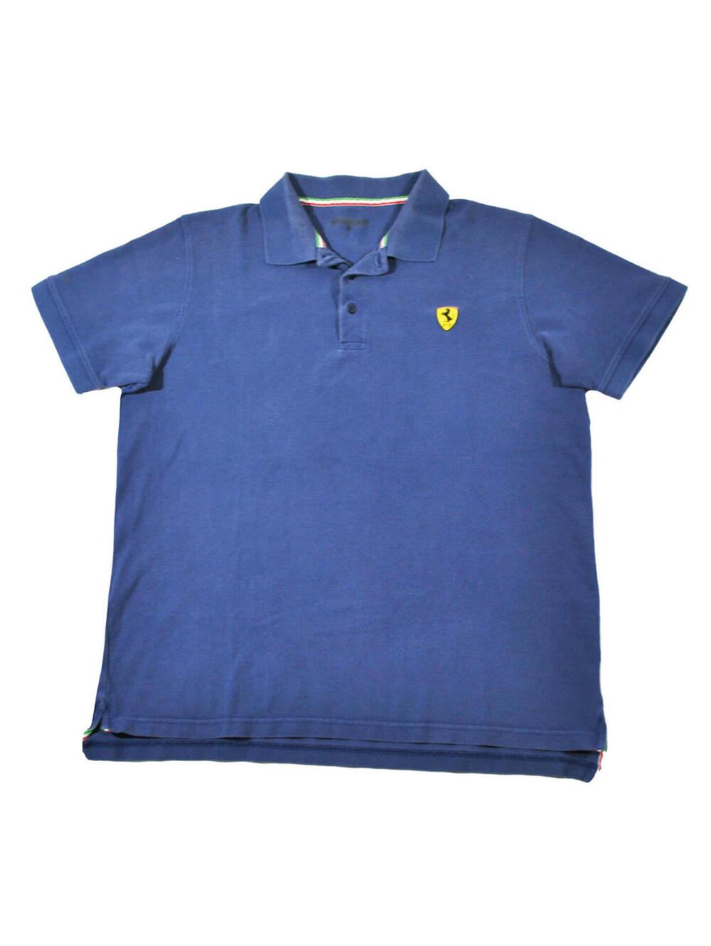 Ferrari Racing F1 Formula 1 Golf Navy Button Polo Size Medium